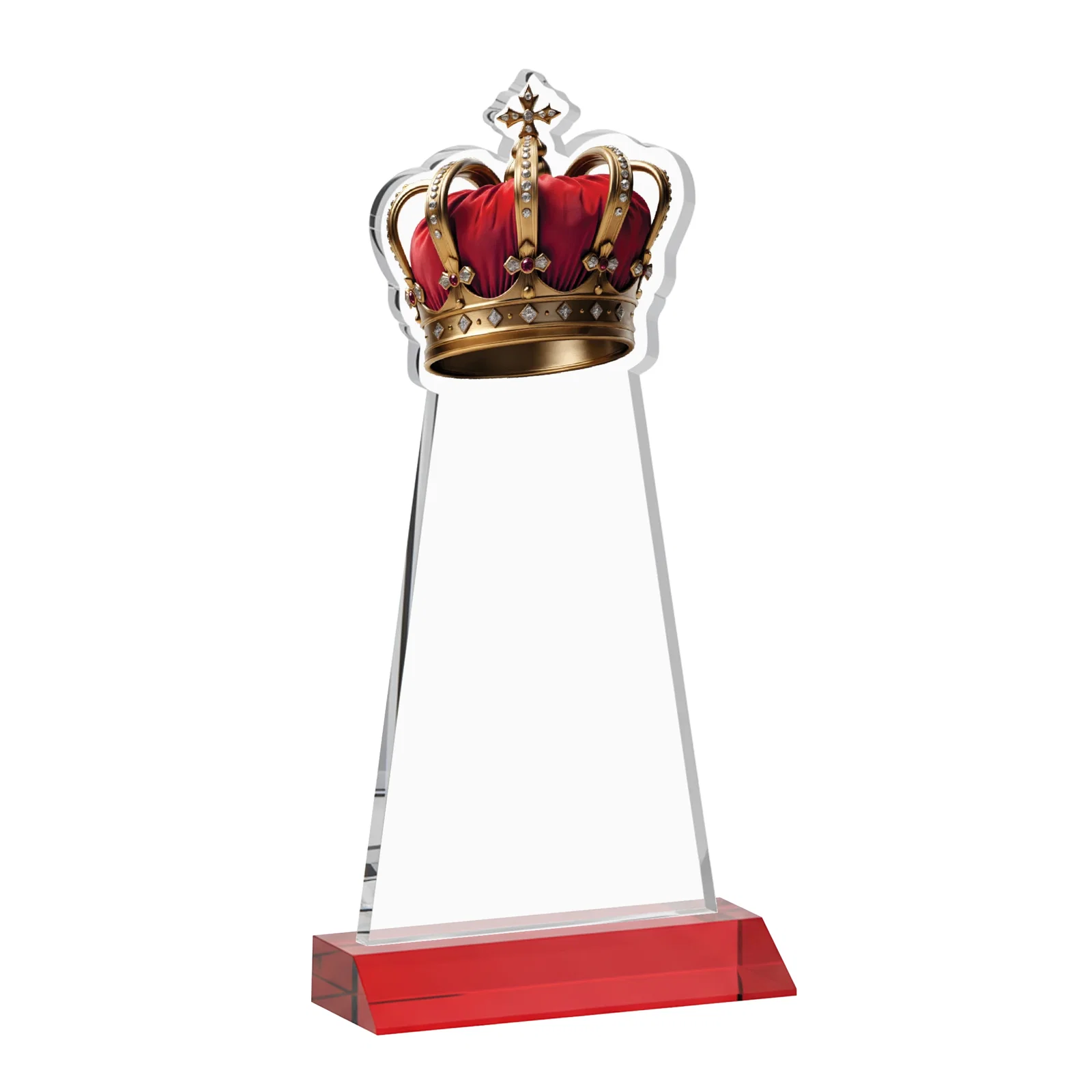 Custom Starfire Crystal Crown Award on Front-Mitered Base, awards, with your logo for dealer and partner awards