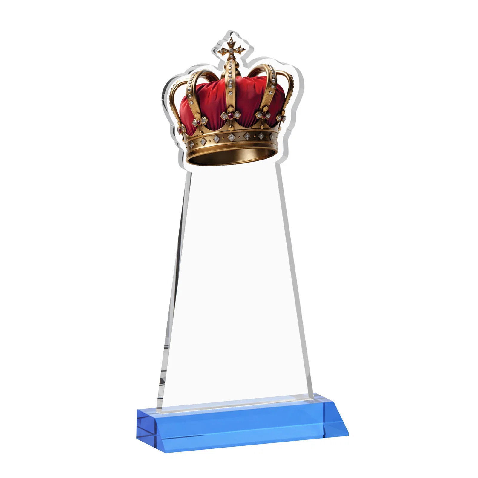 Personalized Starfire Crystal Crown Award on Front-Mitered Base, awards, with your logo for corporate award ceremonies