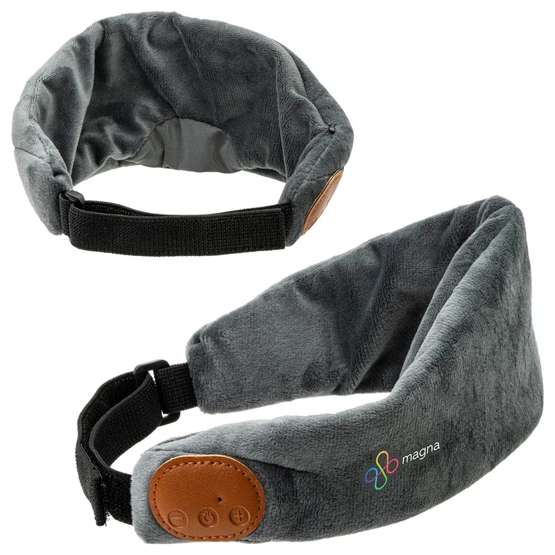 Custom Crown Eye Mask with Wireless Headset, front view of the branded sleep mask