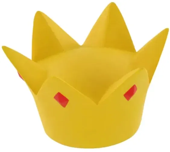 Crown custom stress ball shaped like a royal crown, branded loyalty and VIP awards promotional logo giveaway