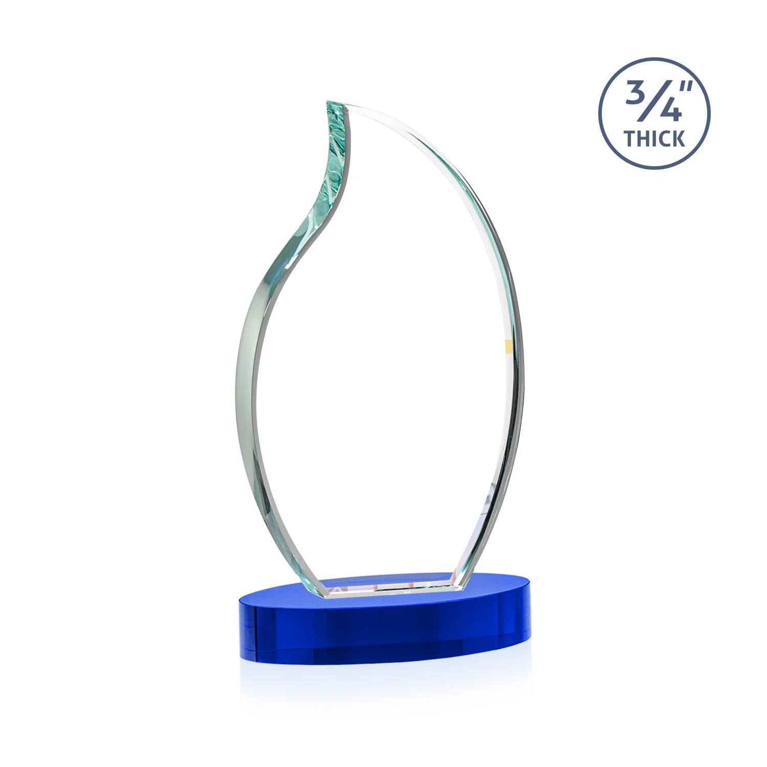 Promotional Starfire Crystal Flame Award, with your logo for donor appreciation