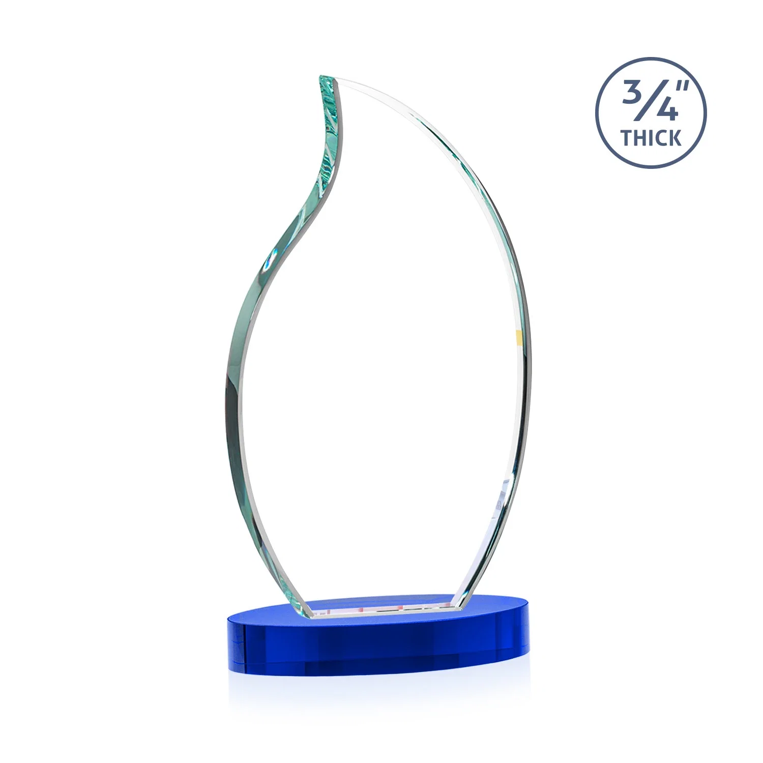 Promotional Starfire Crystal Flame Award, with your logo for graduation ceremonies