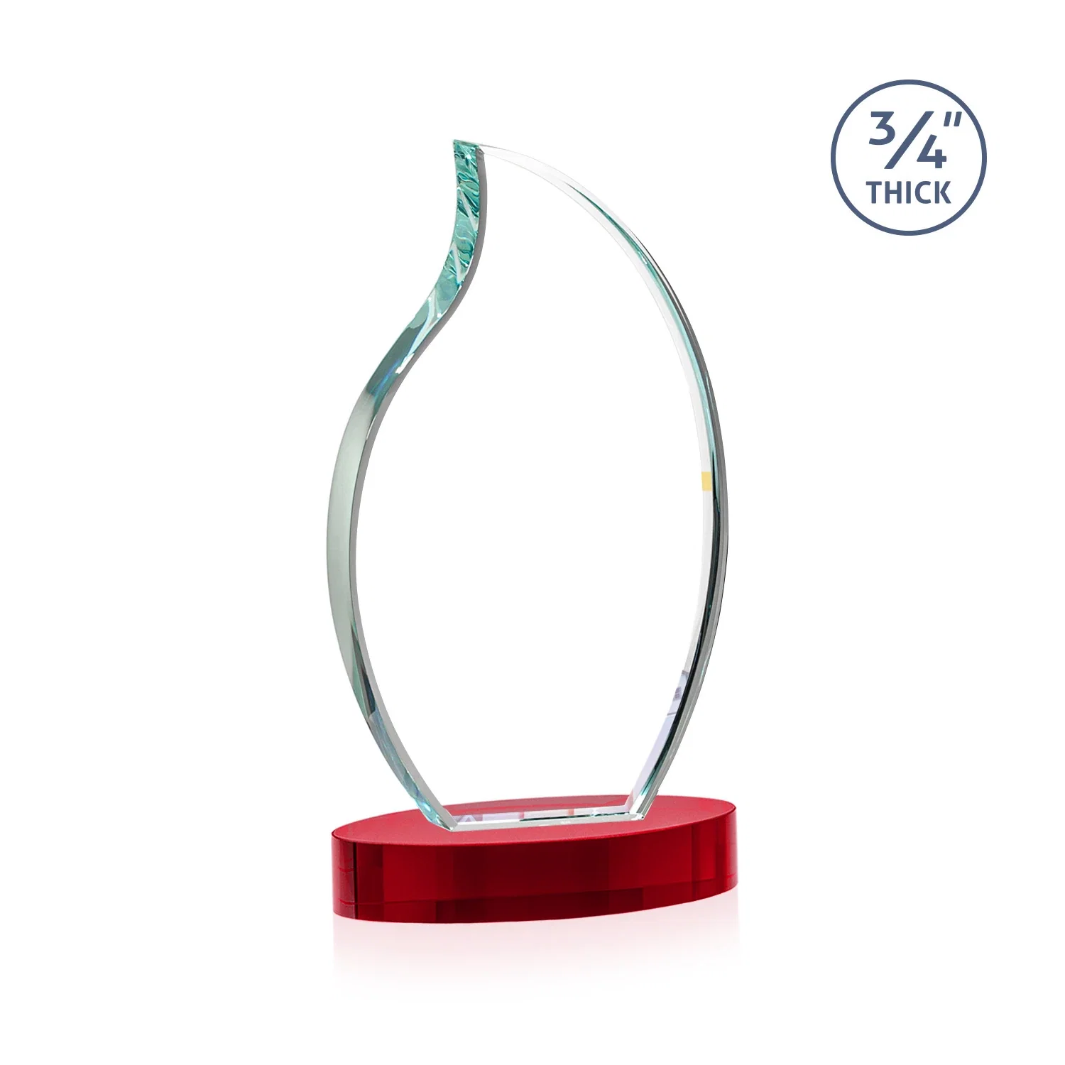 Promotional Starfire Crystal Flame Award, with your logo for volunteer appreciation