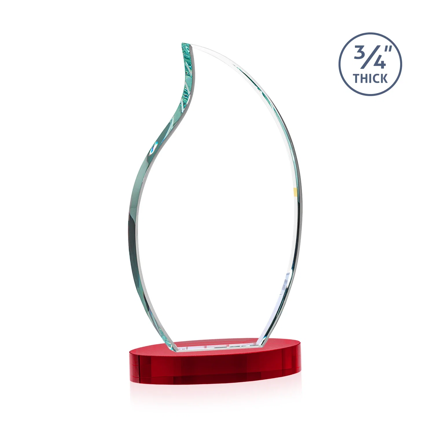Promotional Starfire Crystal Flame Award, with your logo for dealer and partner awards