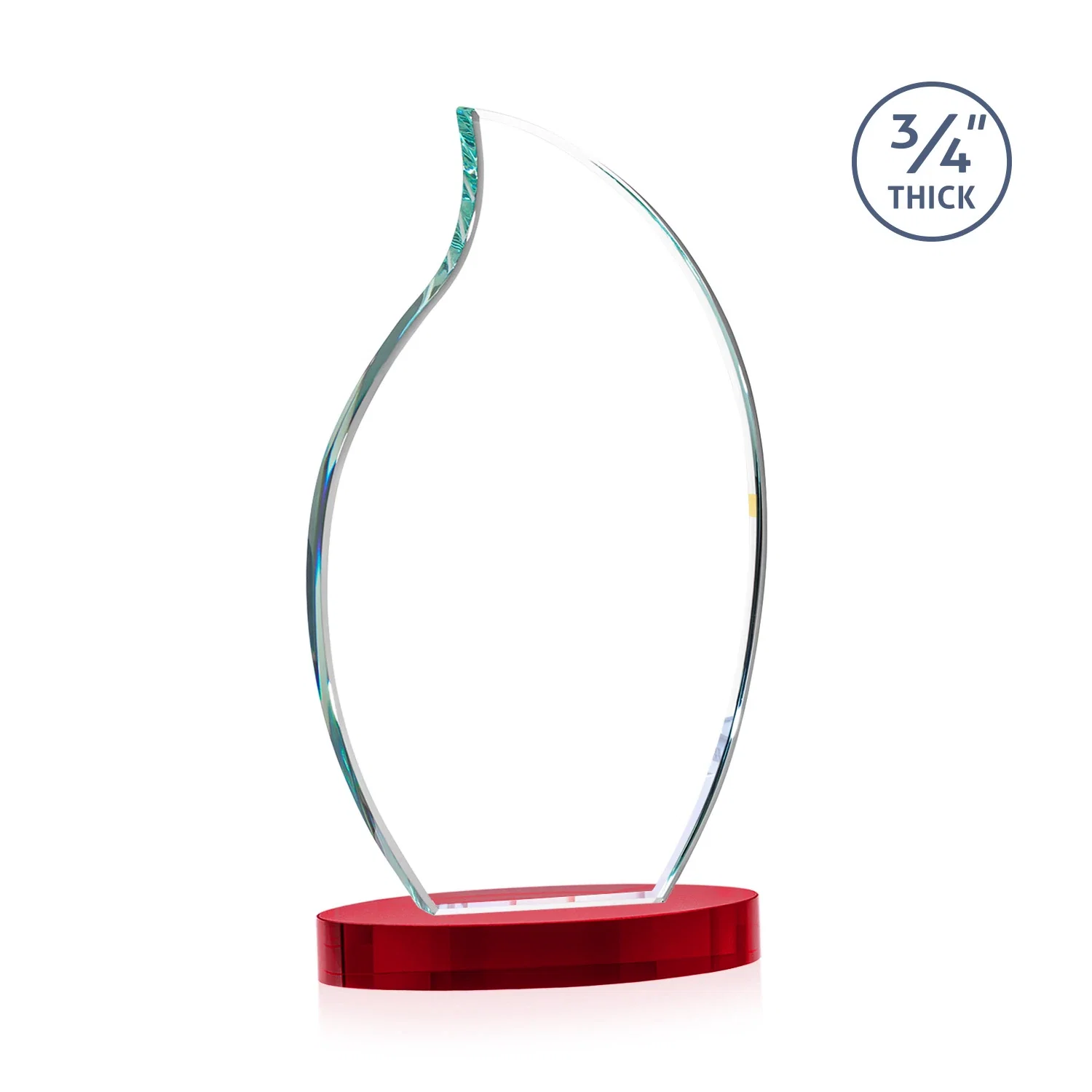 Promotional Starfire Crystal Flame Award, with your logo for company anniversary events