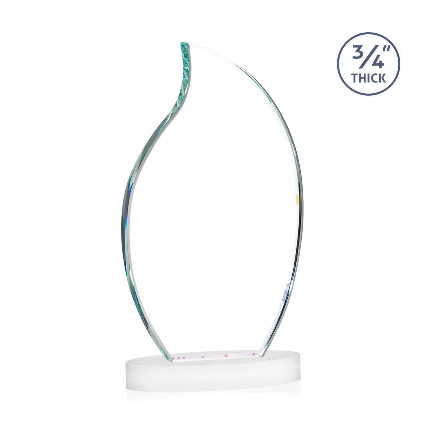 Branded Starfire Crystal Flame Award, with your logo for team milestone celebrations