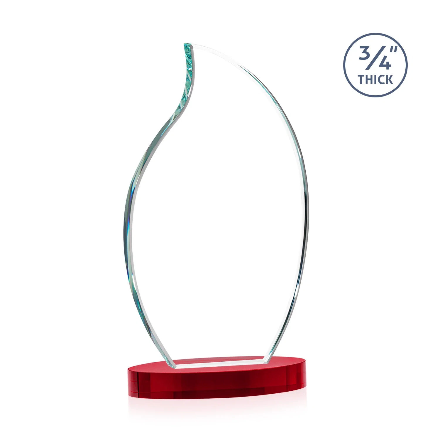 Custom Starfire Crystal Flame Award, with your logo for safety achievement programs