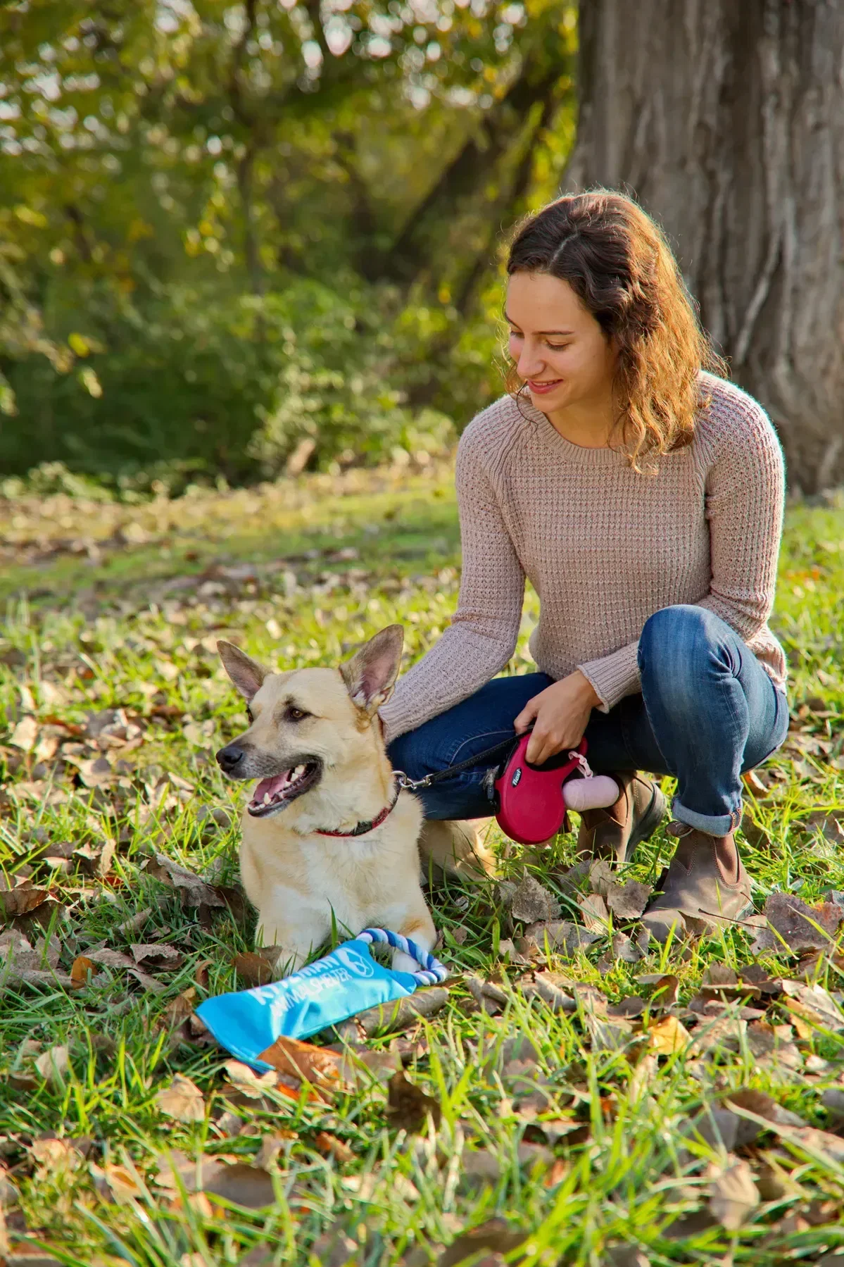 Promotional Crunch-It water bottle dog toy color option with branded print