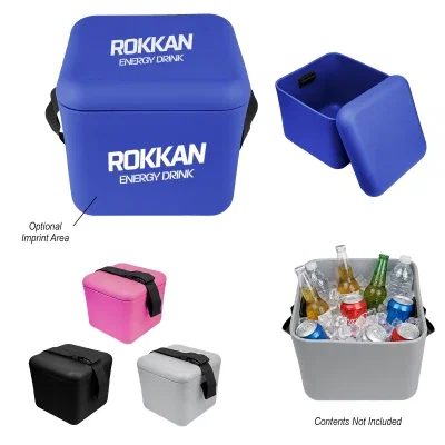 Molded EVA cooler holding up to thirty cans, shown in black