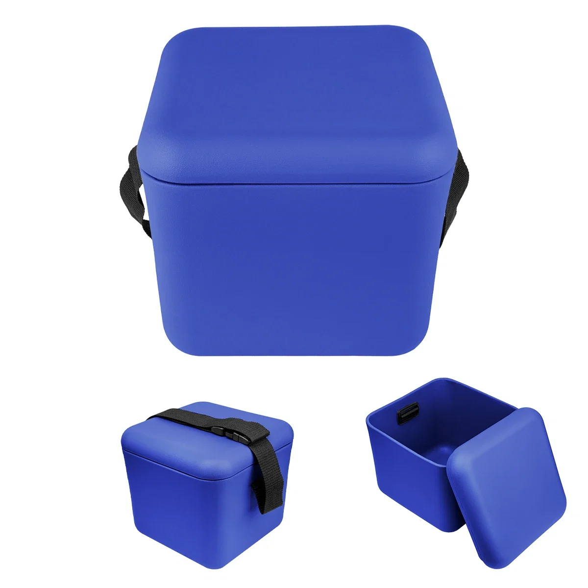 Royal blue option displayed on its rigid base