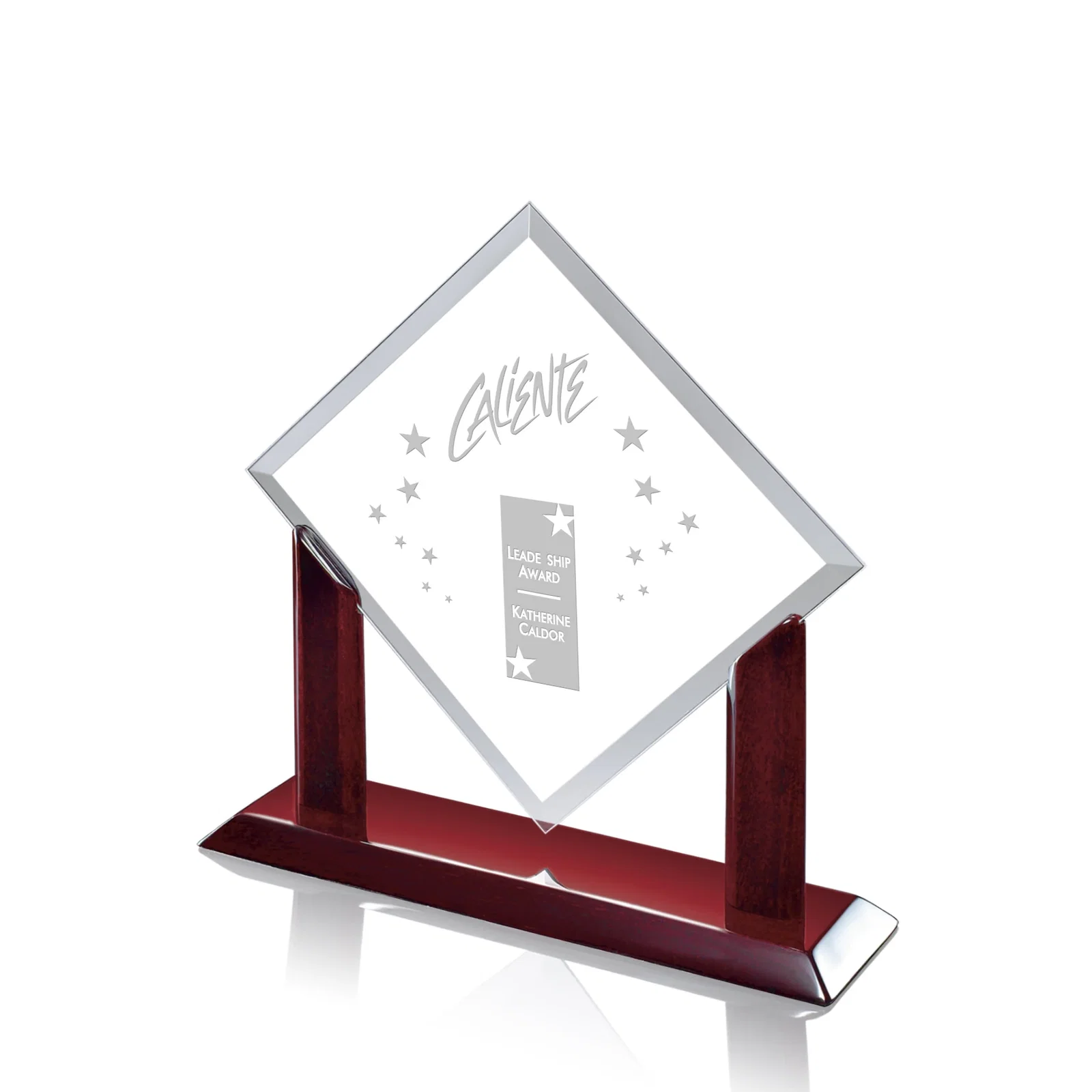 Crystal Award with Color Fused into the Material — view 13