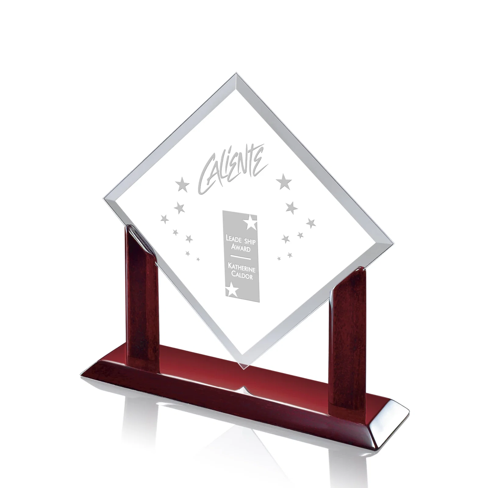 Crystal Award with Color Fused into the Material — view 14