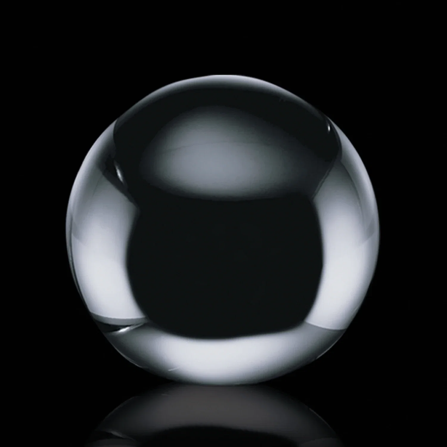Custom Optical Crystal Ball Paperweight, 2.375"-4" Solid Sphere, client appreciation gift for retirement presentations