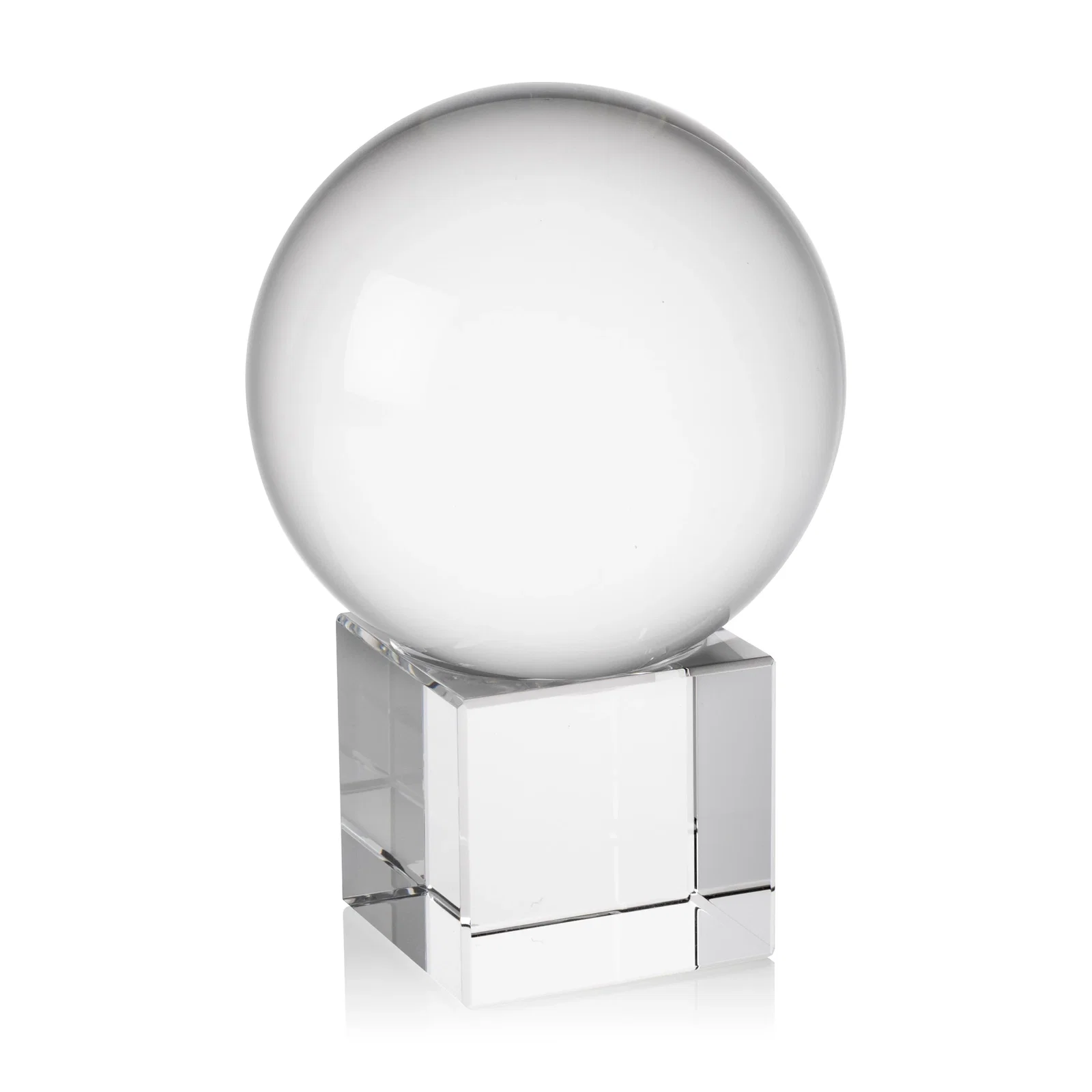 Personalized Rotating Crystal Sphere Award on Cube Base, 3.5"-5.5", client appreciation gift for service anniversary gifts