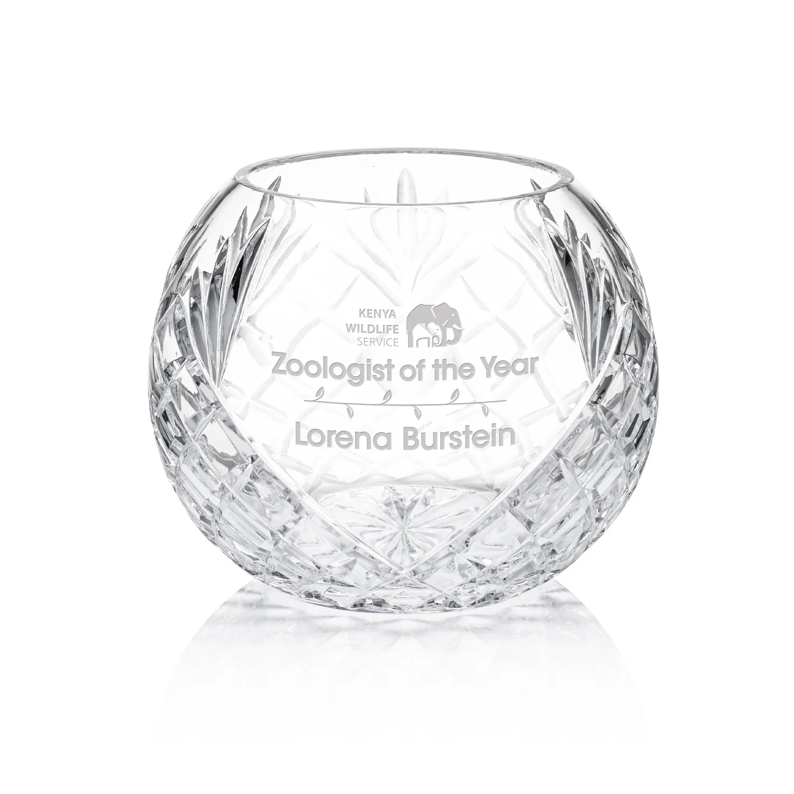 Crystal Logo Dunwich Vase - Premium Corporate Gift — view 6