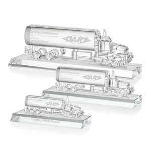 Optical Crystal Oil Tanker Award on Matching Crystal Base