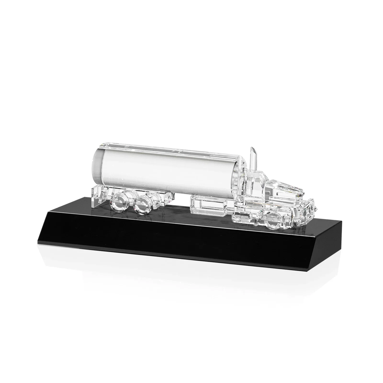 Personalized Optical Crystal Oil Tanker Award on Matching Crystal Base, awards for employee recognition