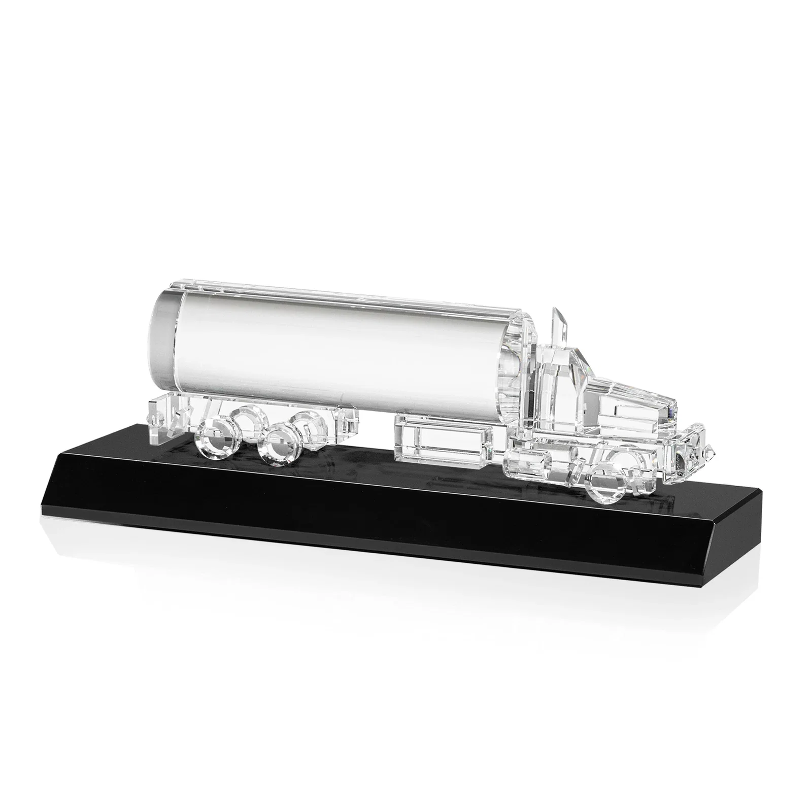 Personalized Optical Crystal Oil Tanker Award on Matching Crystal Base, awards for corporate award ceremonies