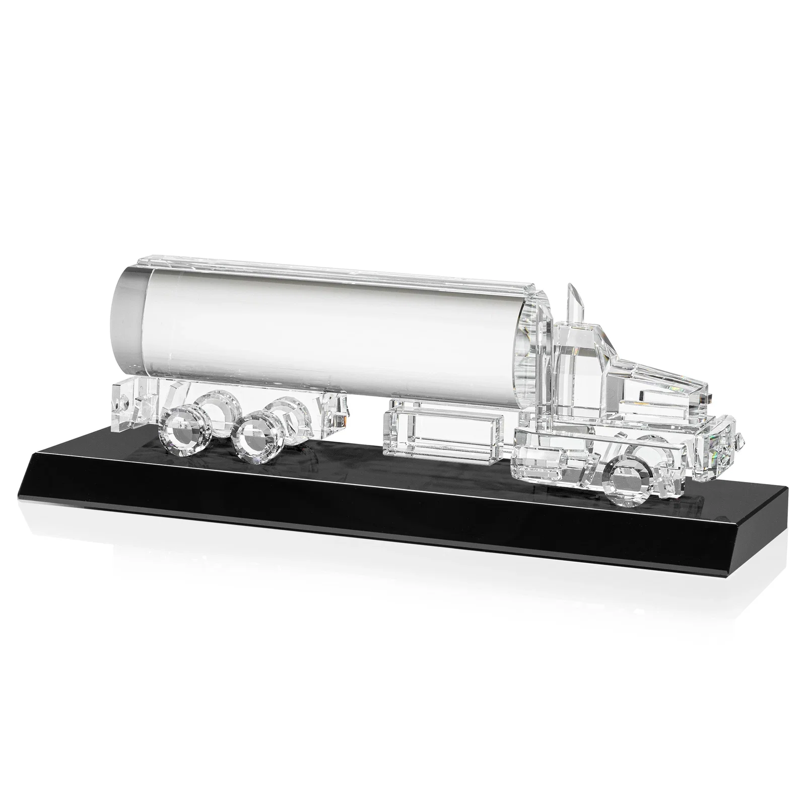 Personalized Optical Crystal Oil Tanker Award on Matching Crystal Base, awards for service anniversary gifts