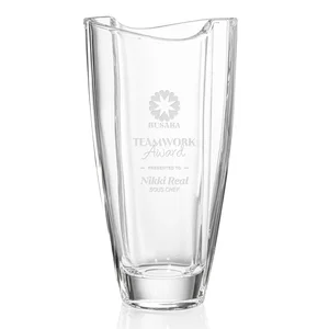 Crystalline Barrel Vase, Etchable Front and Back