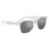 Crystalline Mirrored Malibu Sunglasses in Clear With Silver