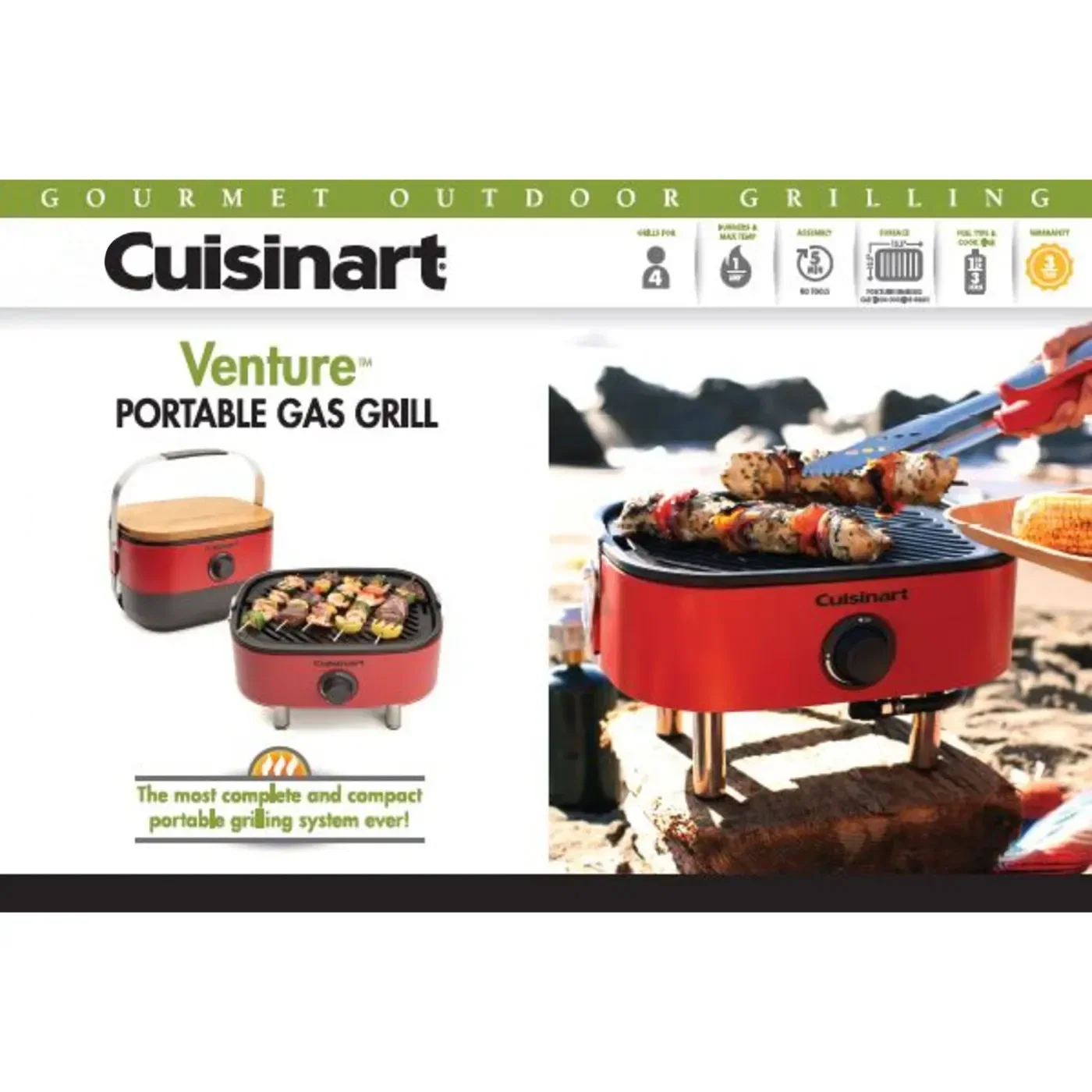 Cuisinart® Venture Portable Gas Grill — view 3