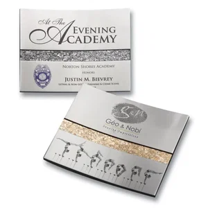 Aluminum Wall Plaque With Curved Gold Or Silver Mica Finish