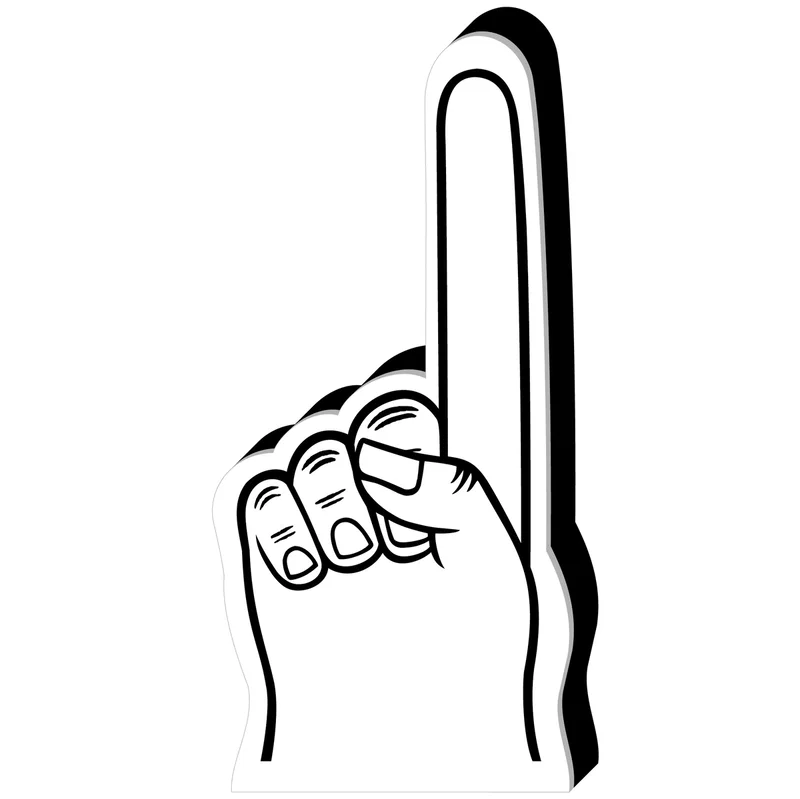 Custom #1 Finger Foam Hand 18" — view 10