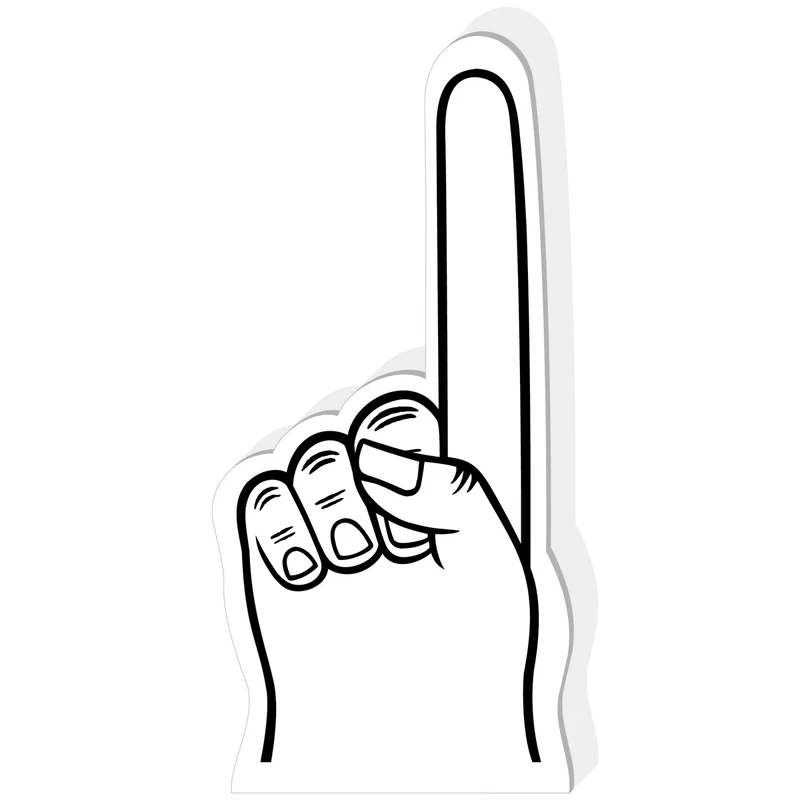 Custom #1 Finger Foam Hand 18" — view 14