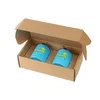 10oz. Stainless Steel Low Ball Glasses Gift Box Set in Sky Blue