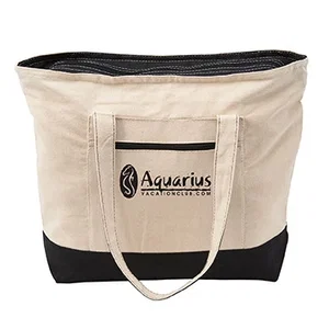 12 oz. Cotton Canvas Zippered Boat Tote