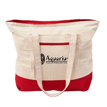12 oz. Cotton Canvas Zippered Boat Tote — view 10