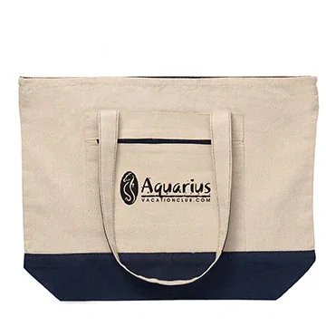 12 oz. Cotton Canvas Zippered Boat Tote — view 14