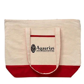 12 oz. Cotton Canvas Zippered Boat Tote — view 16