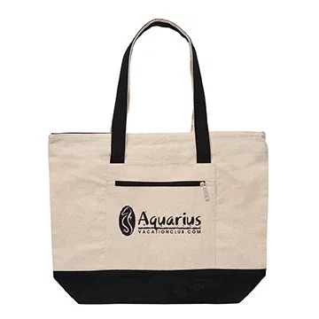 12 oz. Cotton Canvas Zippered Boat Tote — view 2
