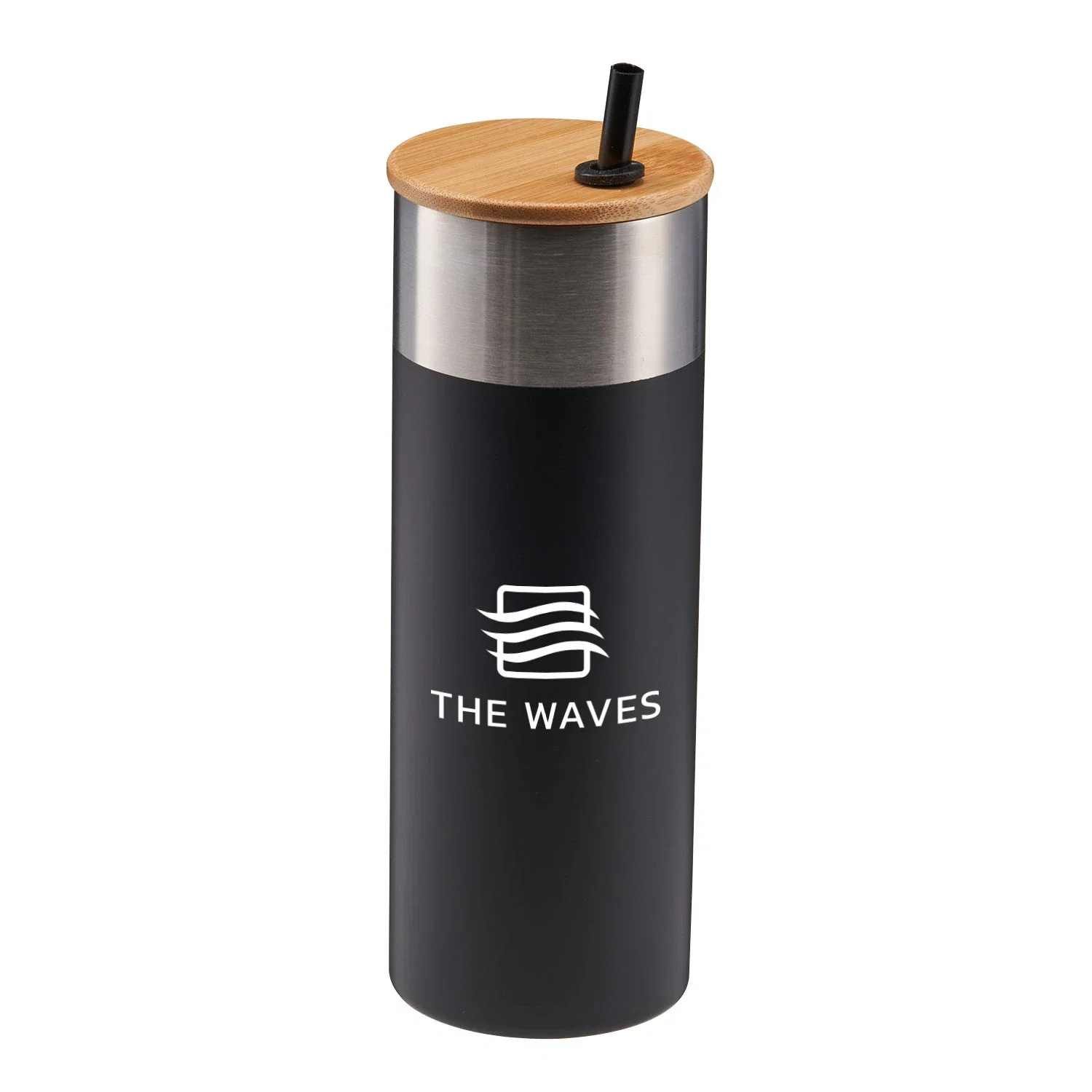 20 oz. Stainless Steel Tumbler with Bamboo Lid & Straw