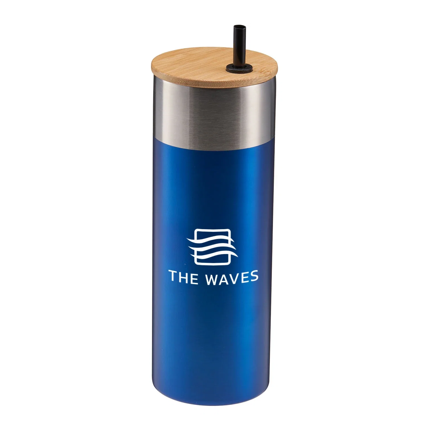 20 oz. Stainless Steel Tumbler with Bamboo Lid & Straw — view 3