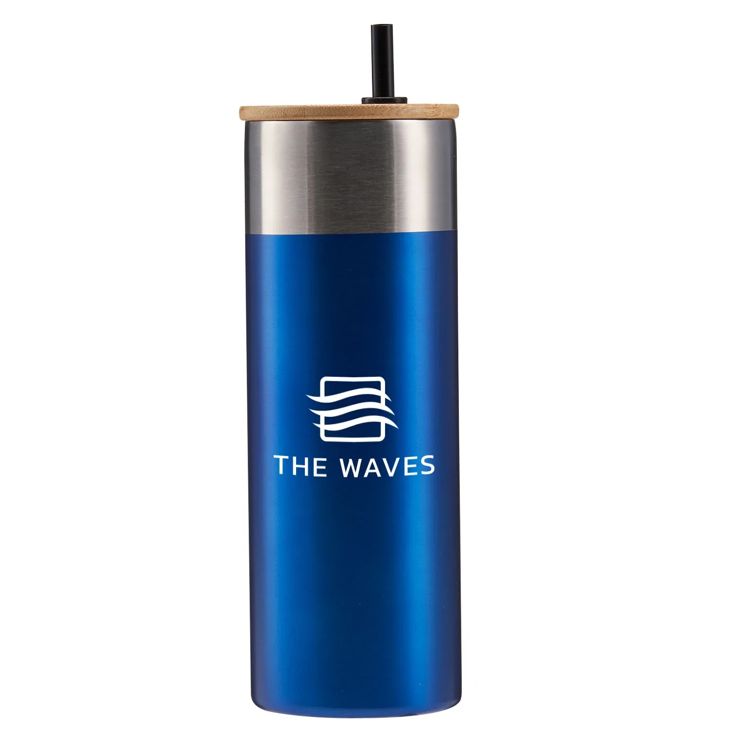 20 oz. Stainless Steel Tumbler with Bamboo Lid & Straw — view 4