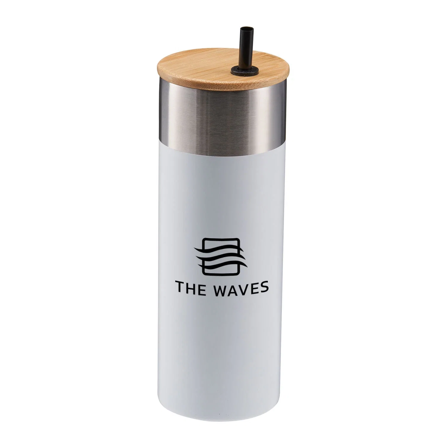 20 oz. Stainless Steel Tumbler with Bamboo Lid & Straw — view 5