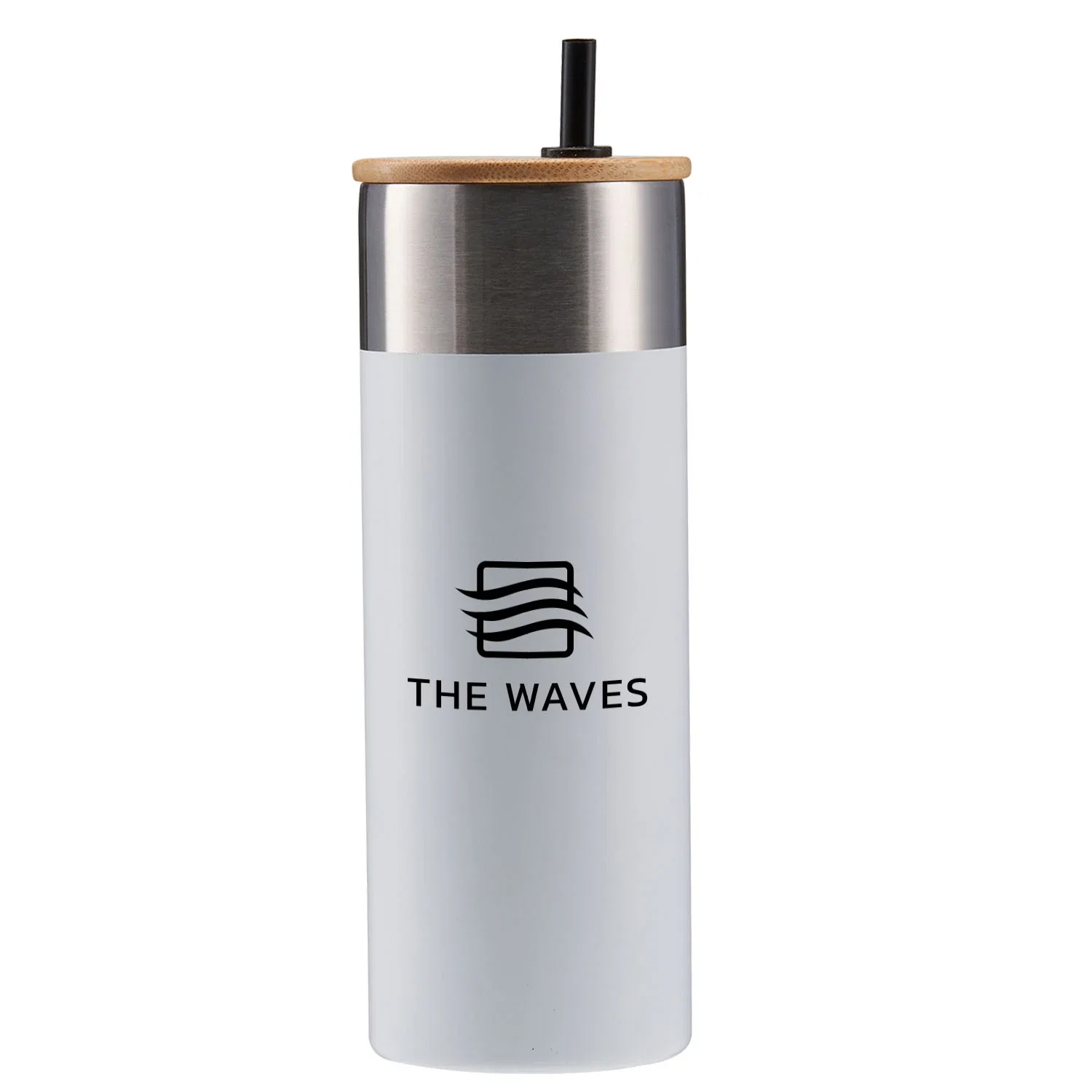 20 oz. Stainless Steel Tumbler with Bamboo Lid & Straw — view 6