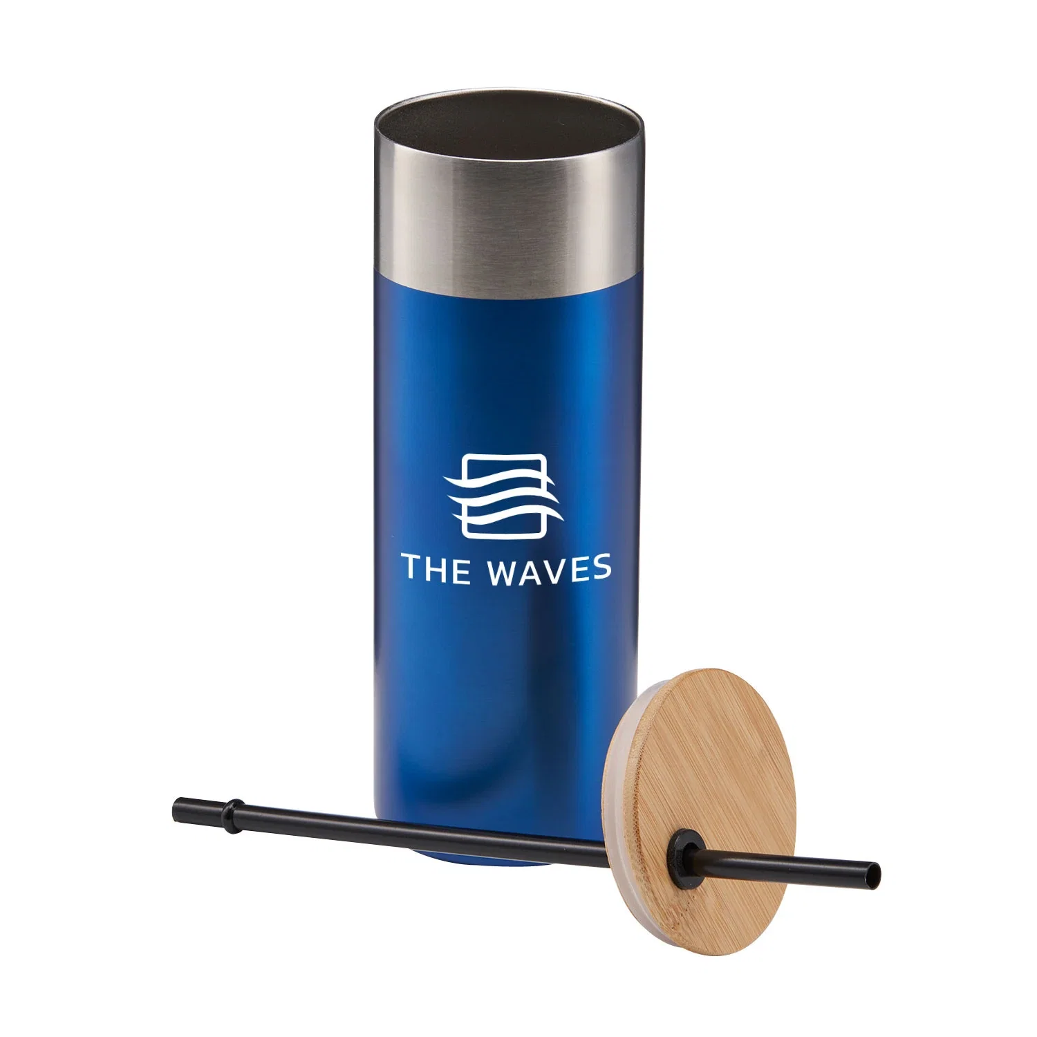 20 oz. Stainless Steel Tumbler with Bamboo Lid & Straw — view 8