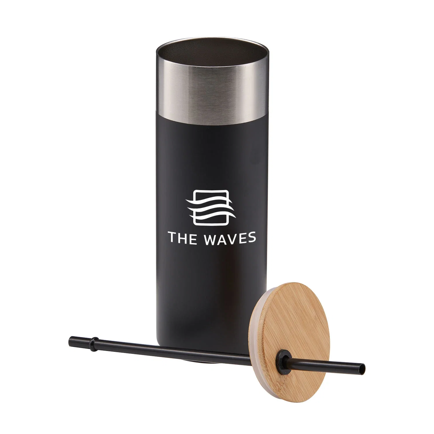 20 oz. Stainless Steel Tumbler with Bamboo Lid & Straw — view 9