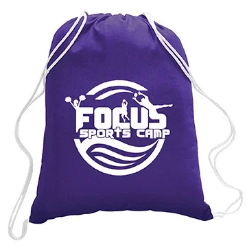 5.5 oz. Cotton Canvas Drawstring Backpack — view 11