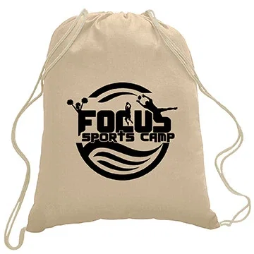 5.5 oz. Cotton Canvas Drawstring Backpack — view 5