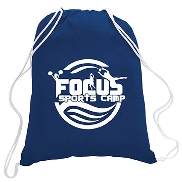 5.5 oz. Cotton Canvas Drawstring Backpack — view 9