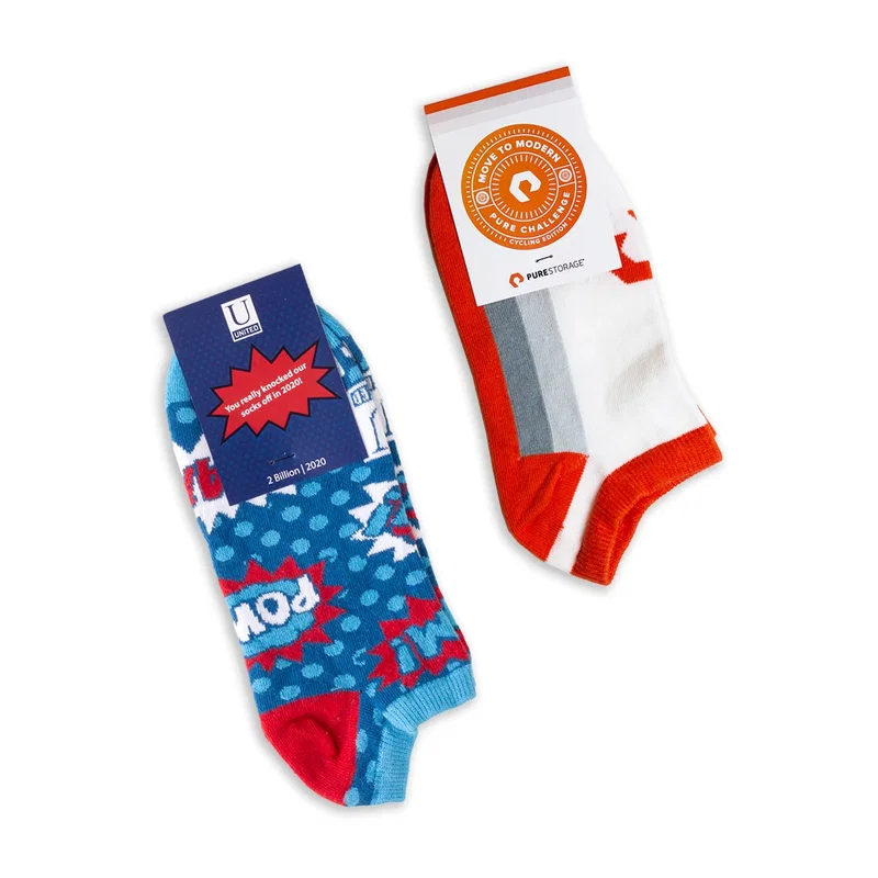 Folded pair of Custom Socks shown in Style 4