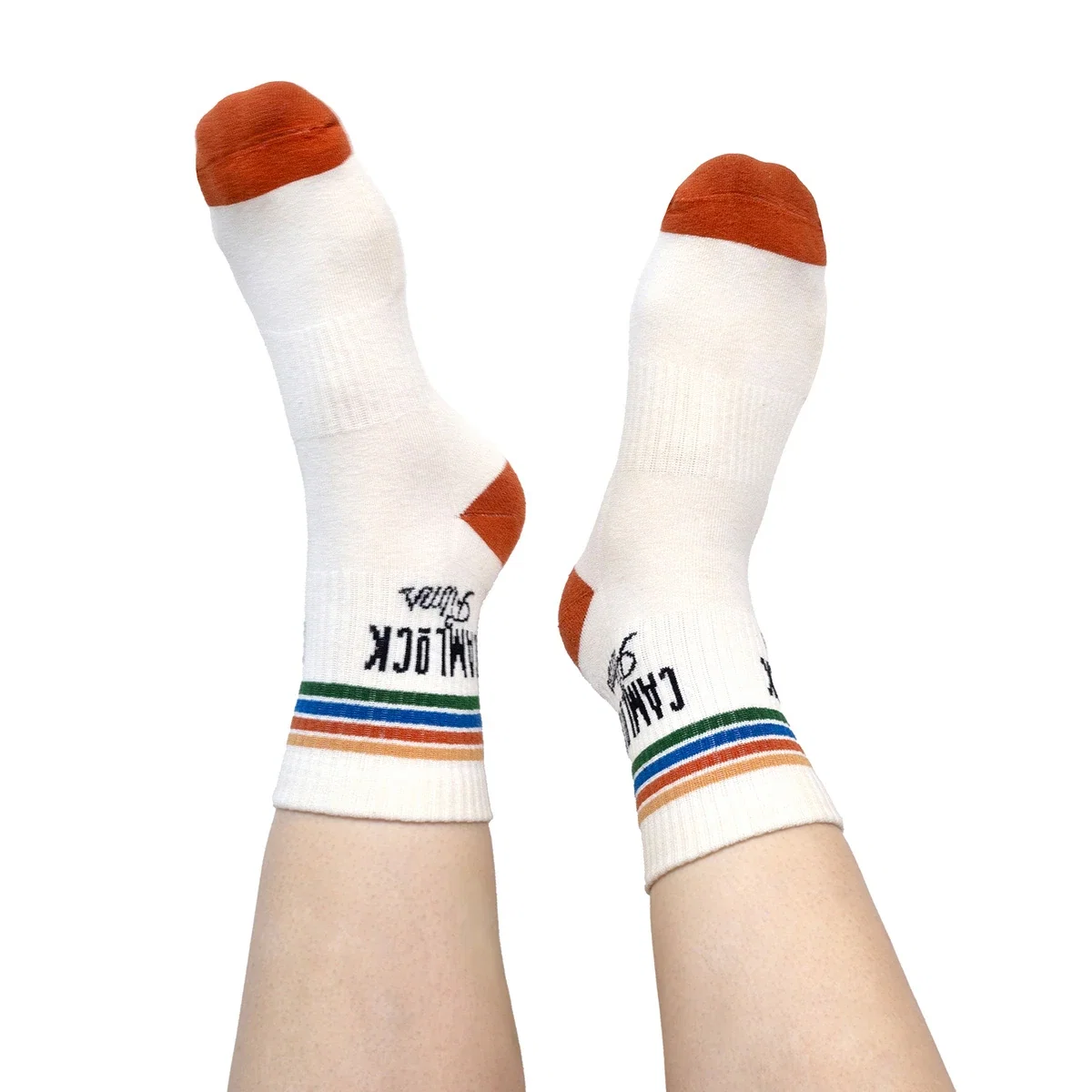 Custom Socks, front view of Style 1 branded promotional socks