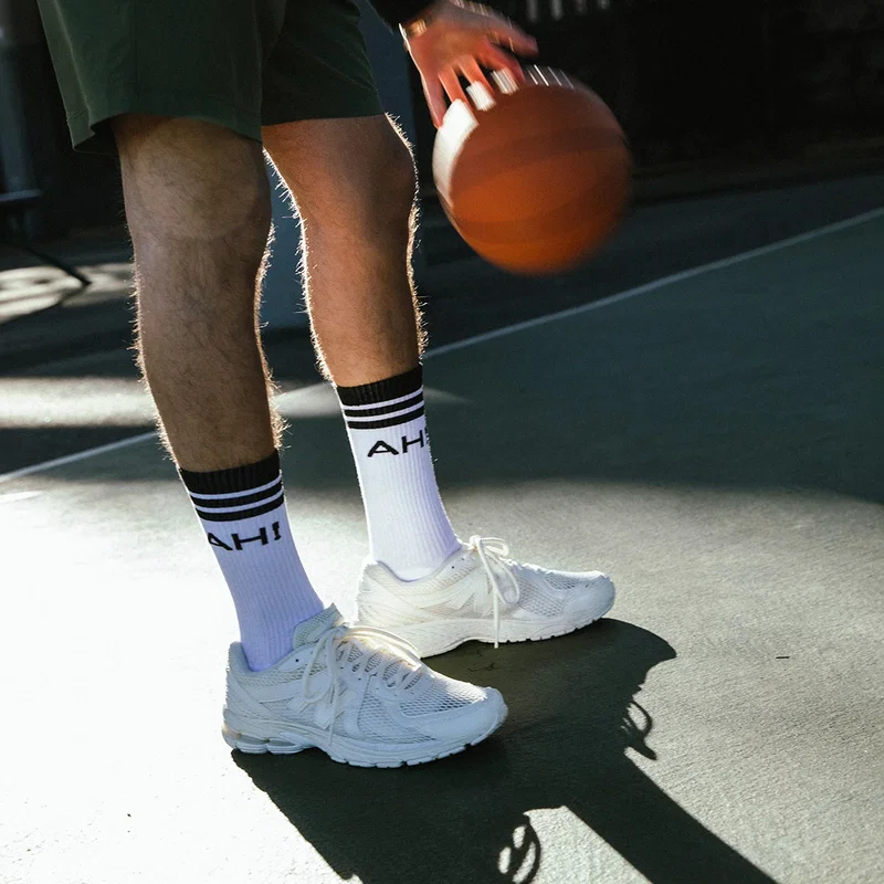 Custom Socks stacked together showing all four style options