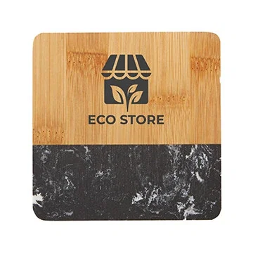 Bamboo & Marble Coaster — view 2