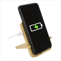 Bamboo 10W Wireless Charger with Phone Holder — view 3